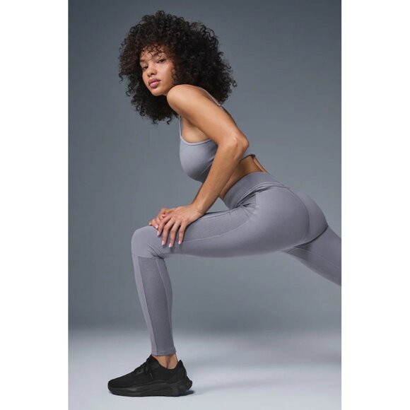 ALO Yoga Alosoft High-Waist Head Start Leggings in Fog Grey - Picture 5 of 5